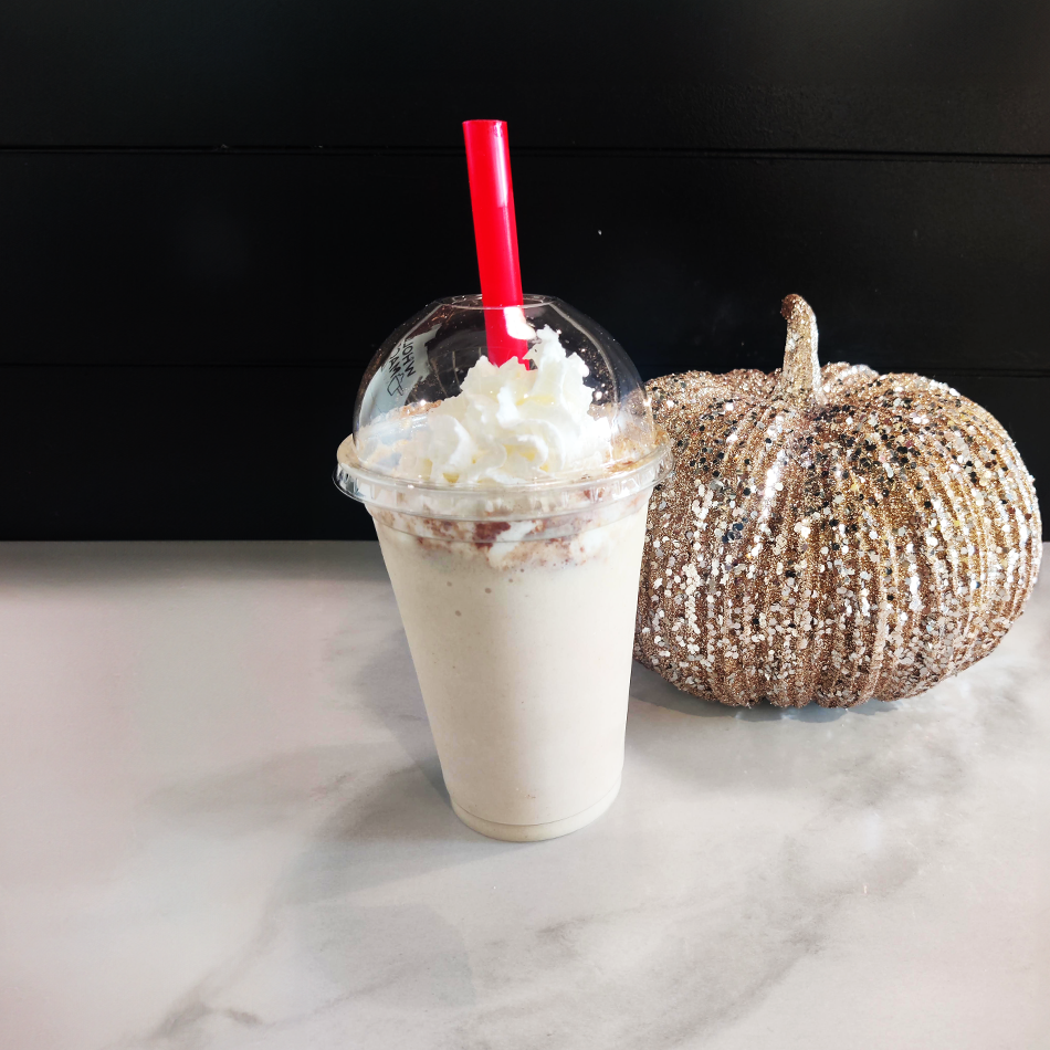 Celebrate the season with our limited-time Pumpkin Pie Shake. Savor the creamy blend of pumpkin, cinnamon, and protein, perfectly topped with whipped cream.