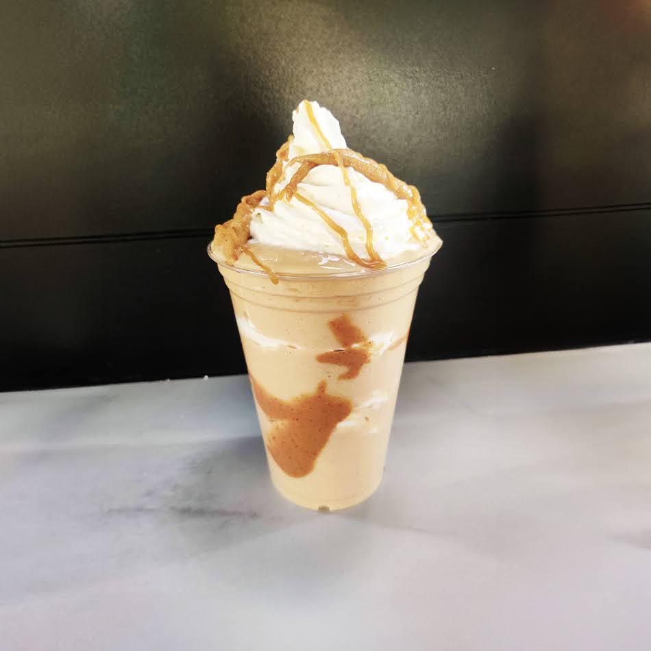 A delicious blend of creamy peanut butter and sweet caramel flavors, combined with a smooth and refreshing shake texture.